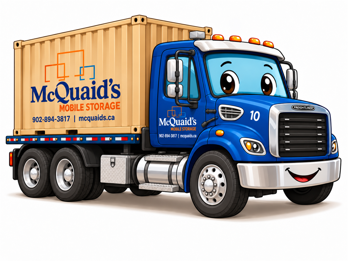 McQuaid's Mobile Storage delivery truck